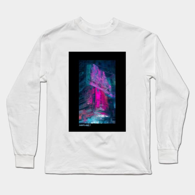 SadPlanetサドプラネット(SignaturePink) Long Sleeve T-Shirt by GrounBEEFtaxi